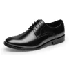 Mens casual leather derby dress shoes for office
