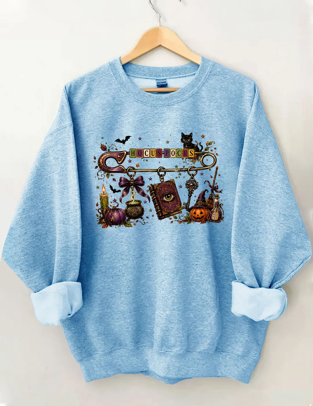 Halloween Safety Pin Hocuspocus Sweatshirt