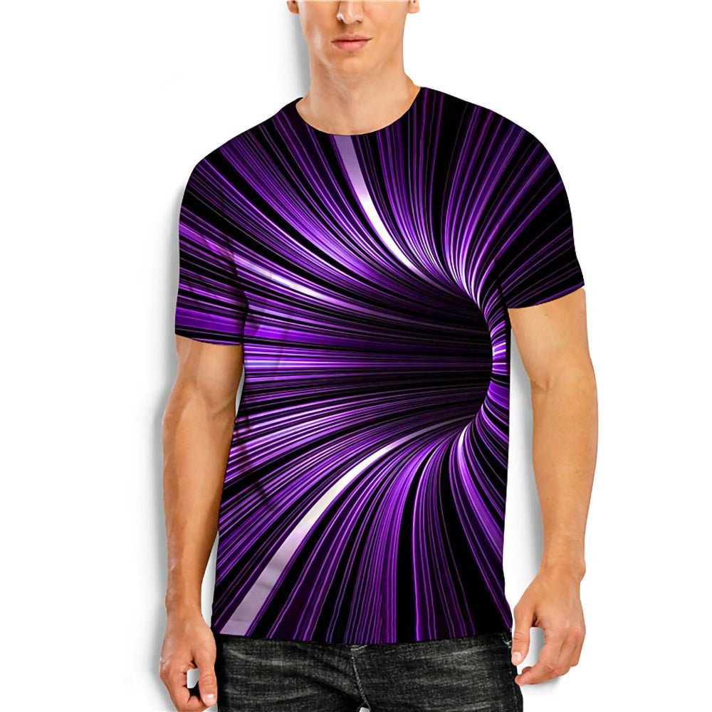 3D Graphic Short Sleeve Shirts Optical Illusion