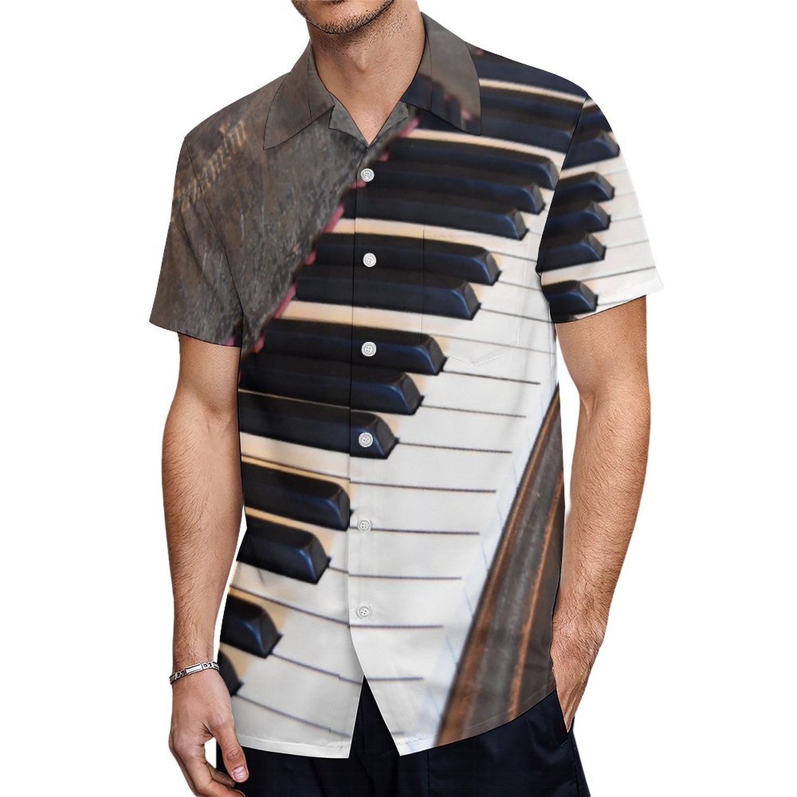 Mason And Hamlin Piano Hawaiian Shirt Mens Button Down Plus Size Tropical Hawaii Beach Shirts