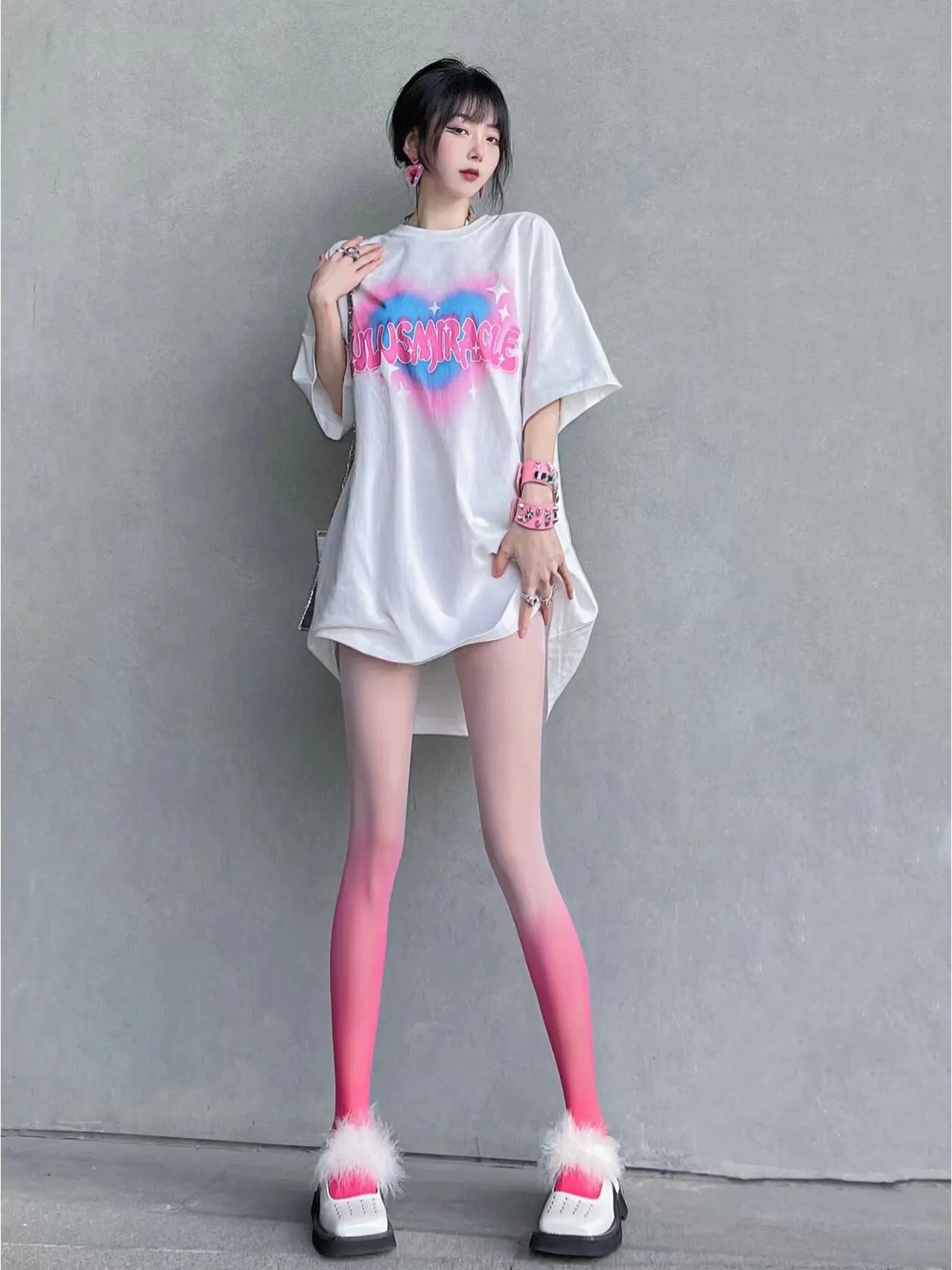 Gradient Hose PEACH PINK GRADIENT STOCKINGS