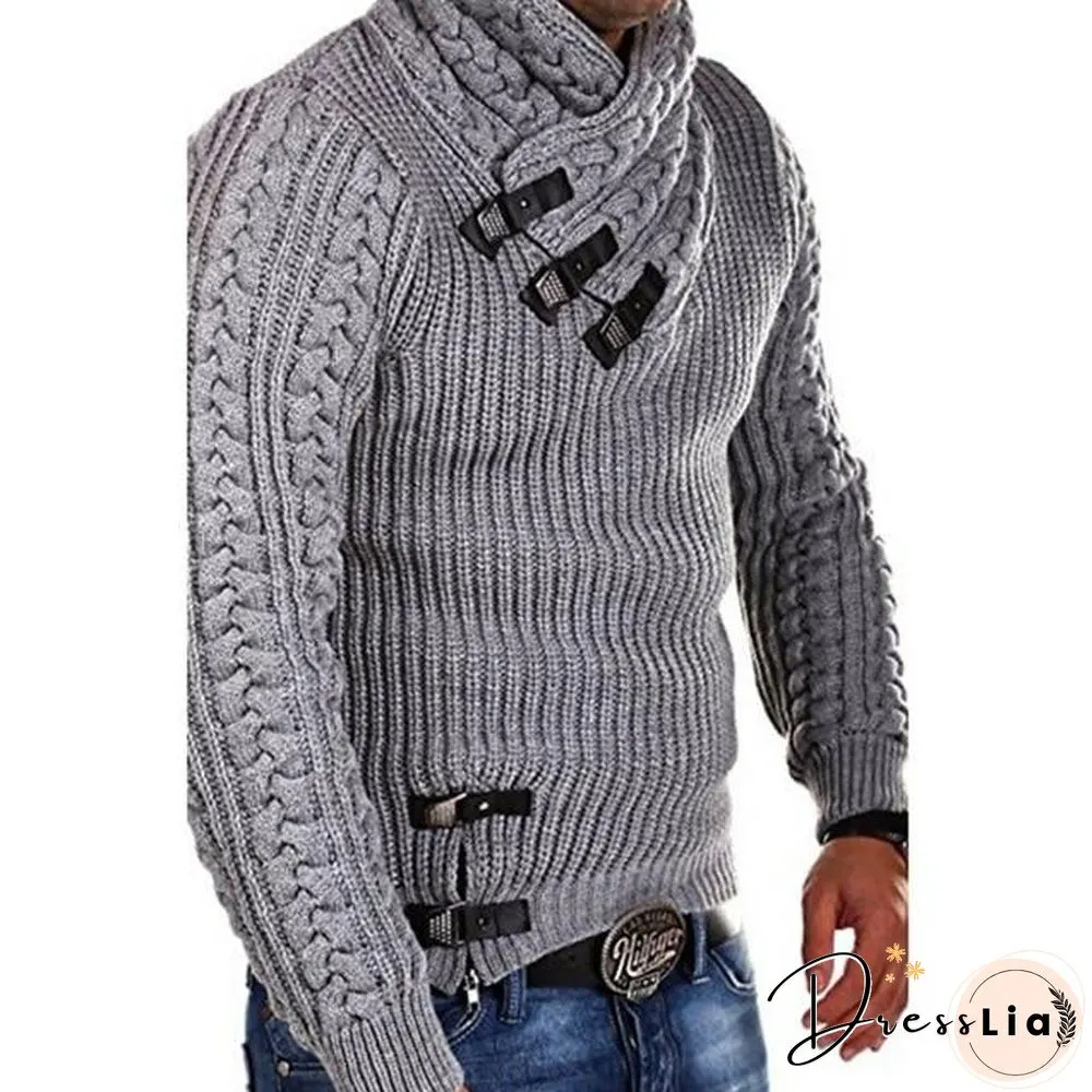 Turtleneck Sweater Men Long Sleeve Knitted Pullovers Soft Warm Basic Man Sweaters