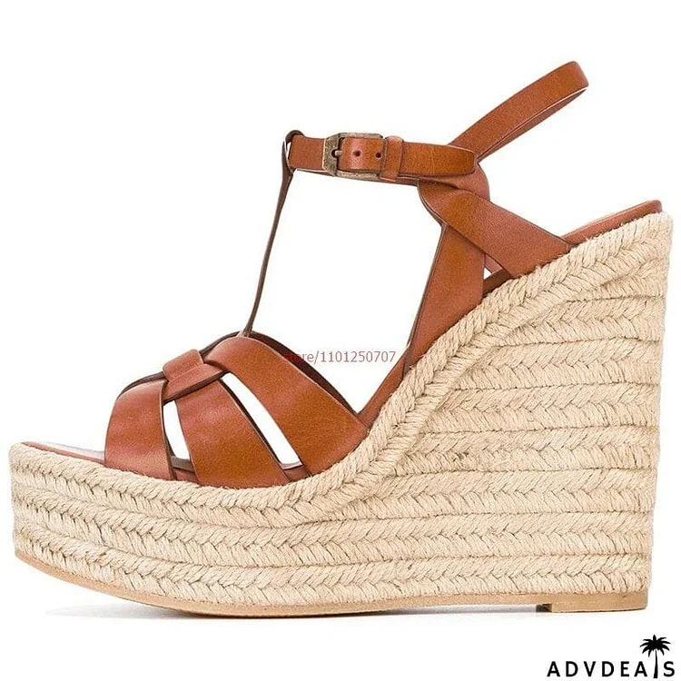 NOVA I Fashion Rope Wedge Sandals