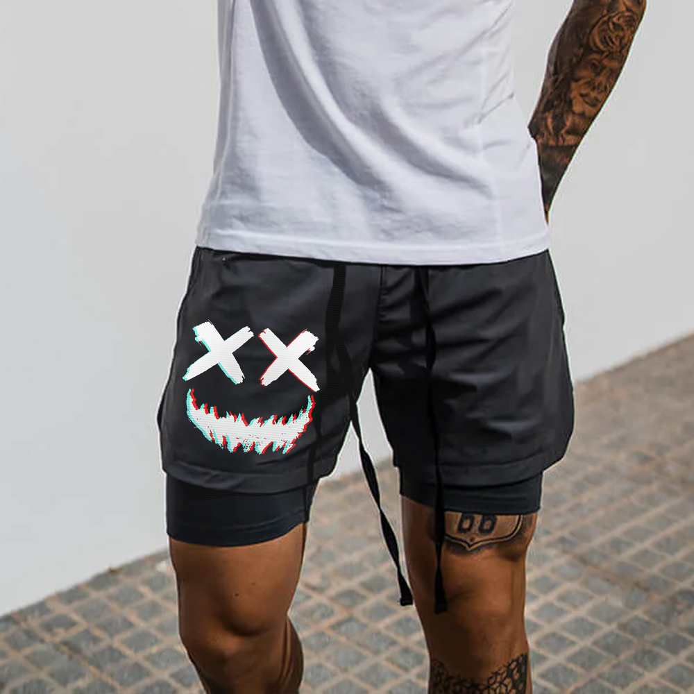 Double Layer Fitness Track Shorts
