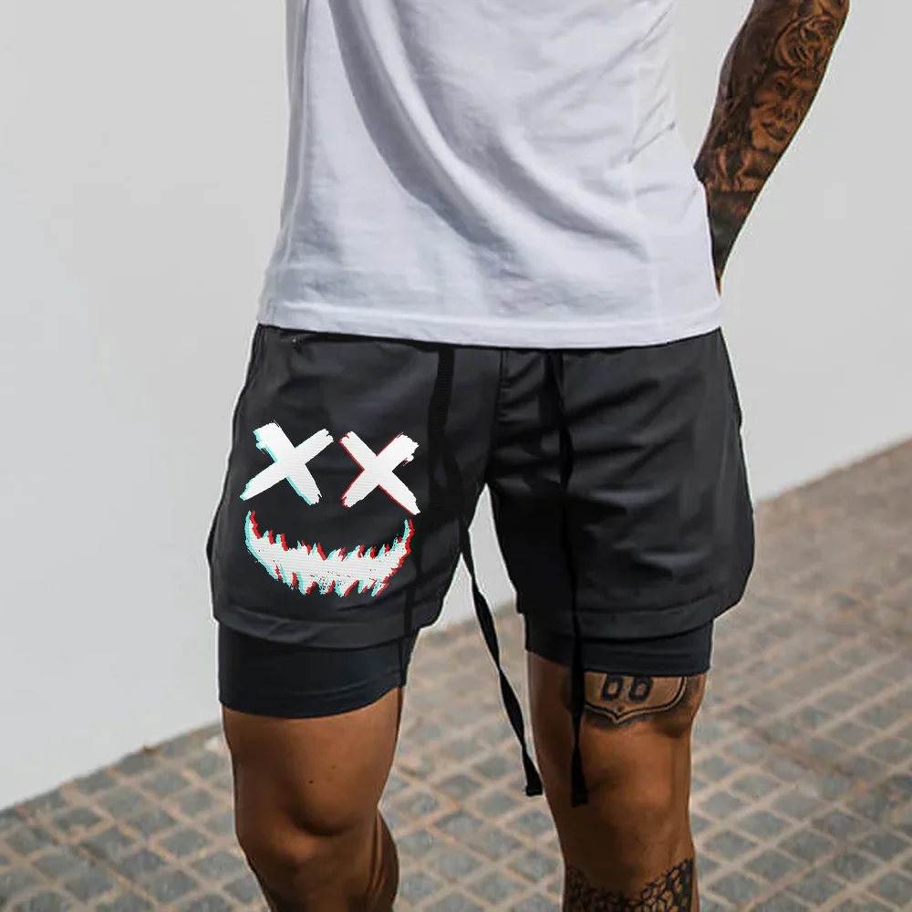 Double Layer Fitness Track Shorts