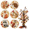 6 pi&egrave;ces de peinture en diamant DIY de Thanksgiving, d&eacute;corations, d&eacute;corations en acrylique, pendentifs d&eacute;coratifs
