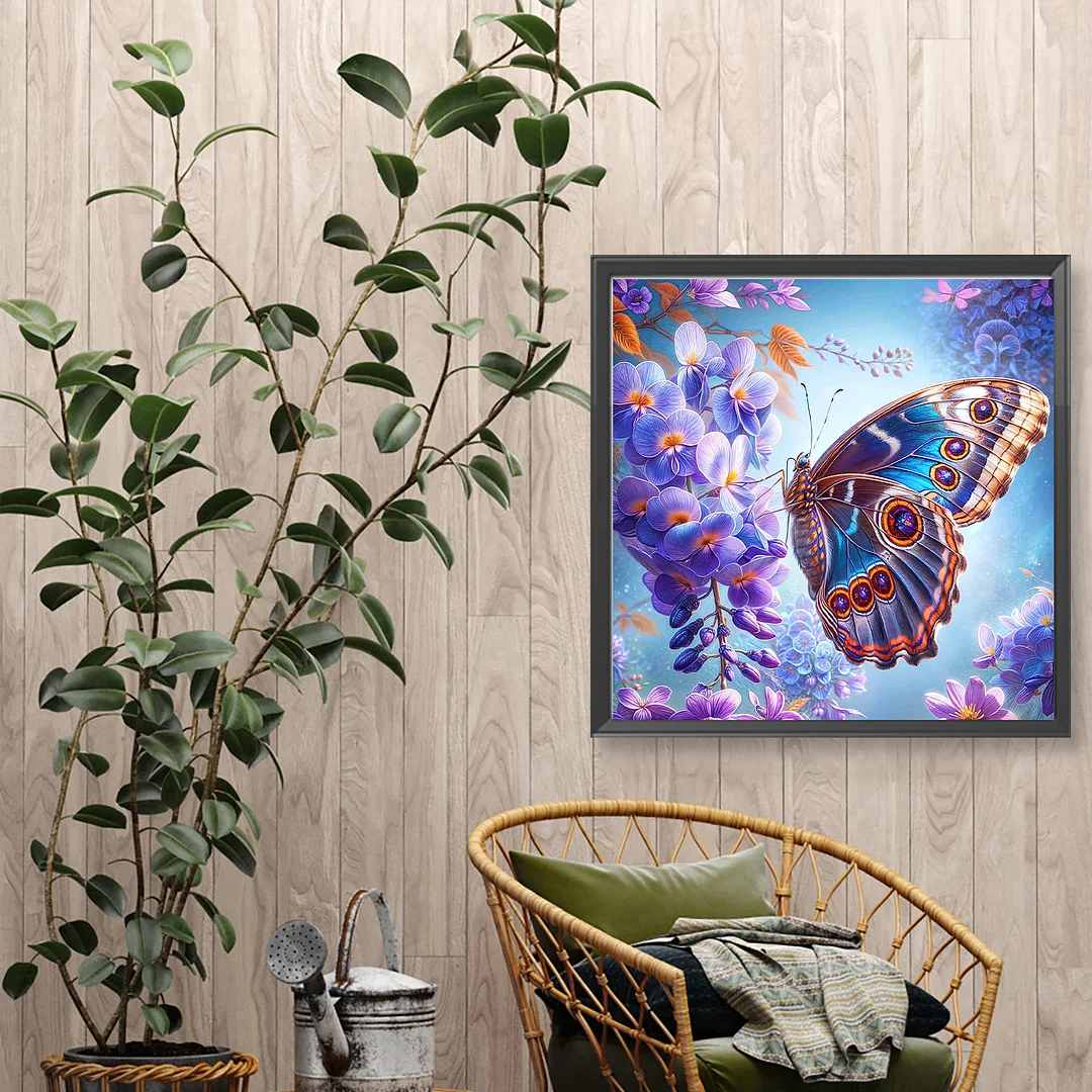 Diamond Painting - Full Round Drill - Butterfly(Canvas|30*30cm)