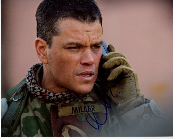 MATT DAMON Signed Autographed GREEN ZONE MILLER Photo Poster painting