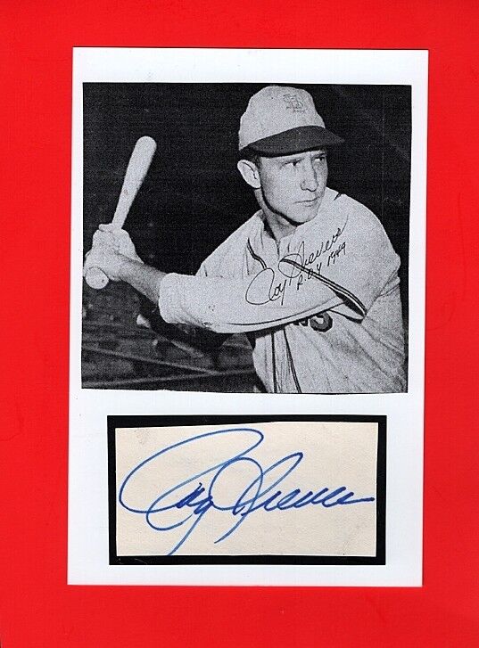 1950 ROY SIEVERS-ST LOUIS BROWNS AUTOGRAPHED CUT W/Photo Poster painting-EX.- (d.2017)