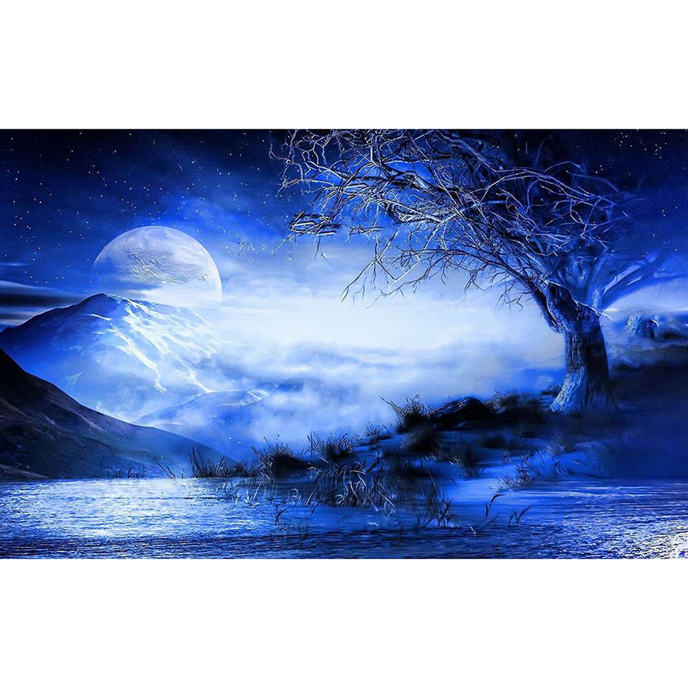 

Blue Moon - Round Drill Diamond Painting - 60*40CM (Big Size), 501 Original