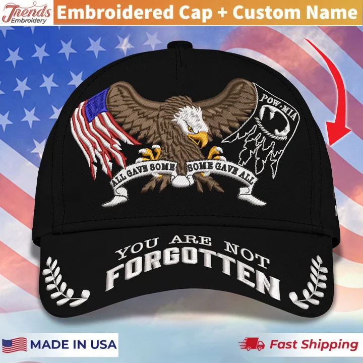 Customized Embroidery Cap US Veteran All Gave Some Some Gave All Pow-Mia