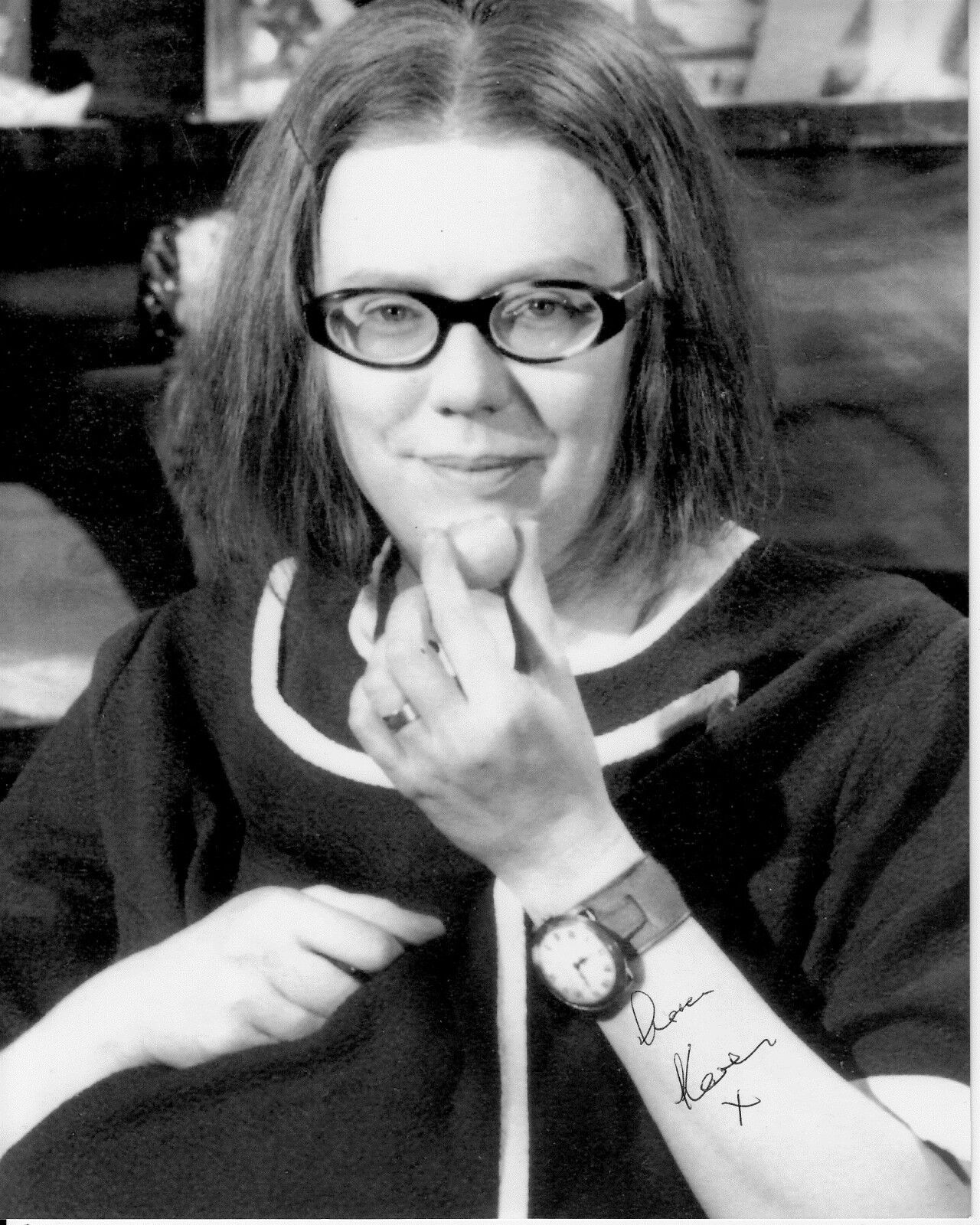 ANNA KAREN hand-signed NICE 8x10 B/W CLOSEUP PORTRAIT uacc rd coa ON THE BUSES