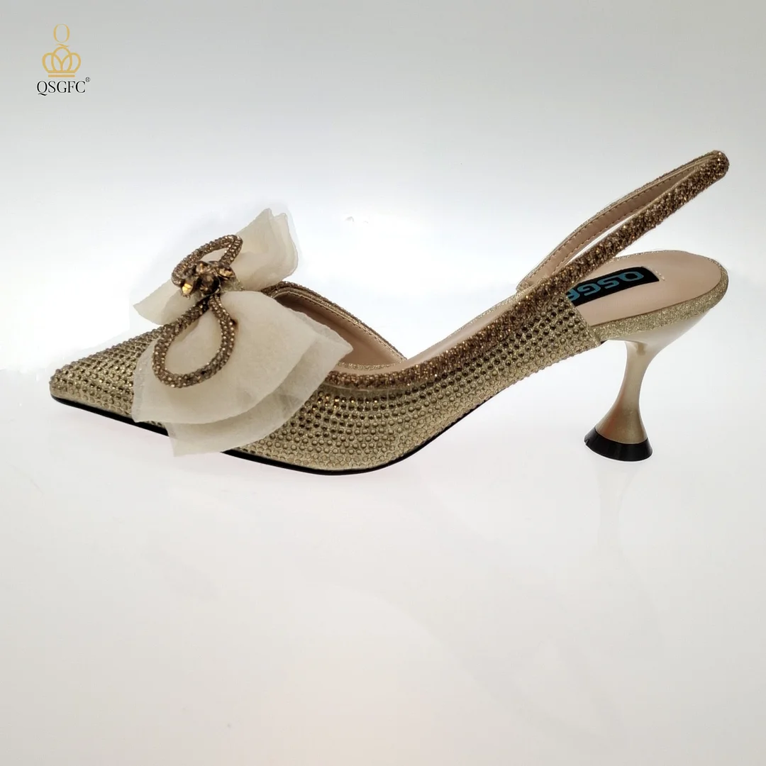 The latest INS Style Shoes And Bags To Match With Beautiful And Noble Ladies Shoes And Bag Decorated With Large Bows Party Shoes