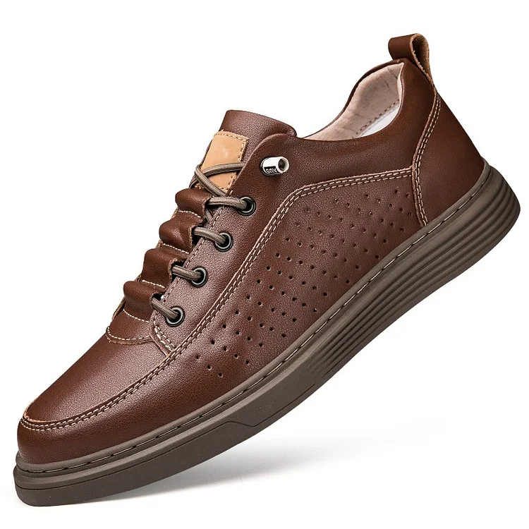 Gregorysupply Classic Simple Mens Sneakers Platform Casual Shoes Comfy Leather Skateboard Footwear New Trend Male Vulcanize Shoes Treking Flat