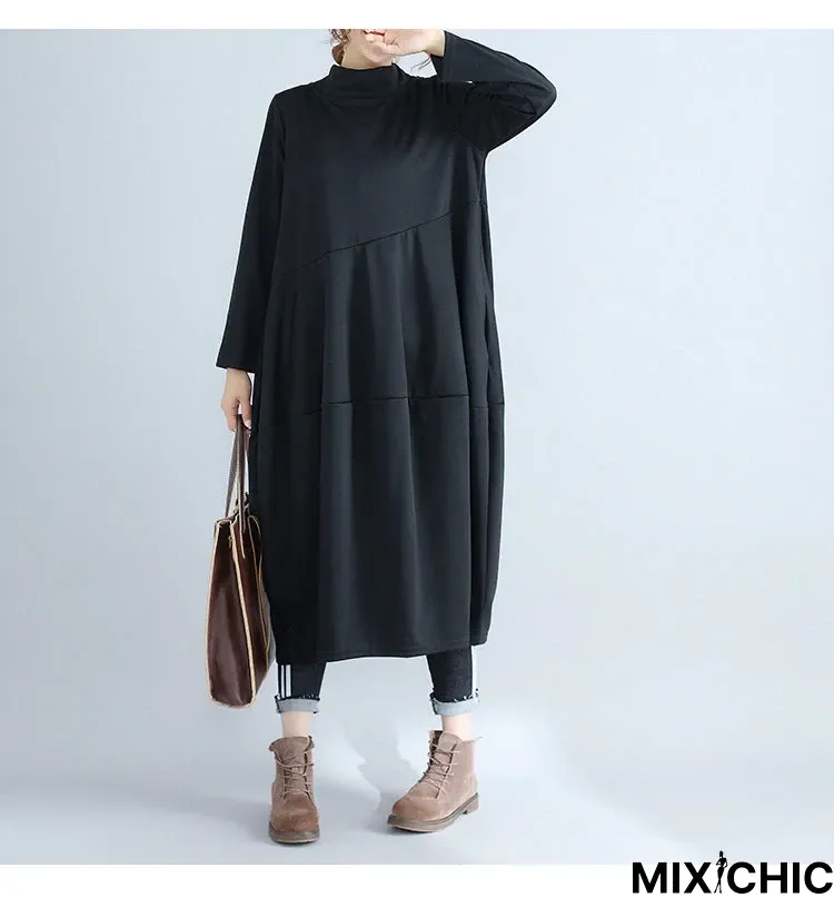 Fashion Plus Size Long Sleeve Hoodie Fall Dresses