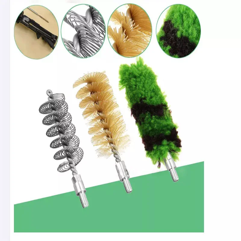 Universal Handgun Cleaning kit 6PCS with Wood Rods for 12ga 20ga 410ga Hunting Gun 