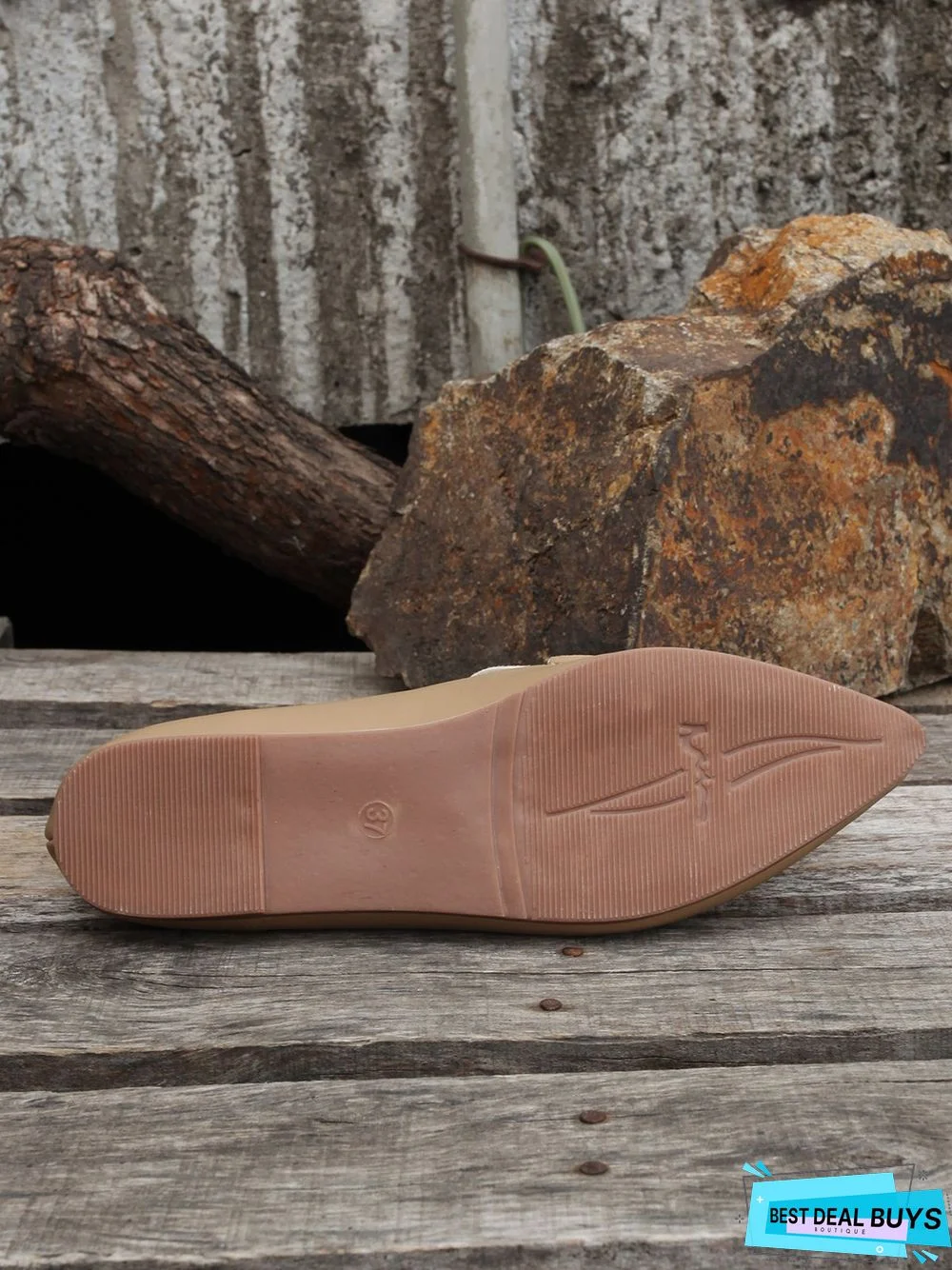 Simple PPlain Color Pointed Toe Flat Loafers