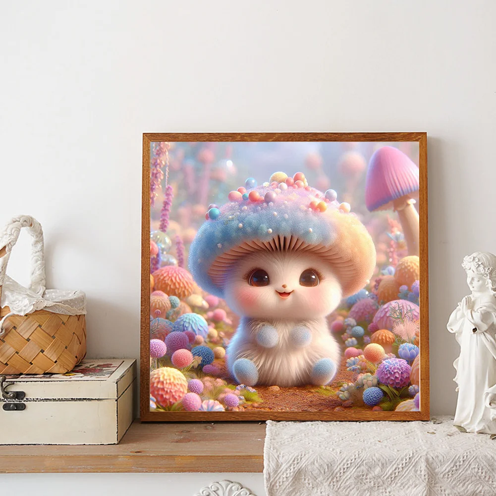 Diamond Painting - Full Round Drill - Cute Mushroom(Canvas|30*30cm)