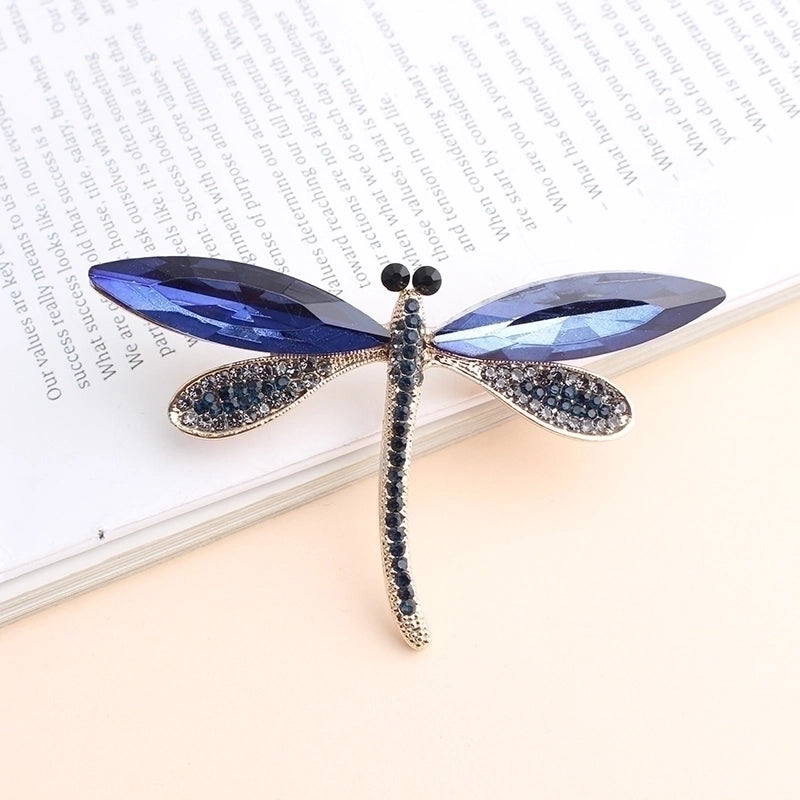 Shiny Dragonfly Alloy Inlay Zircon Women’s Brooches