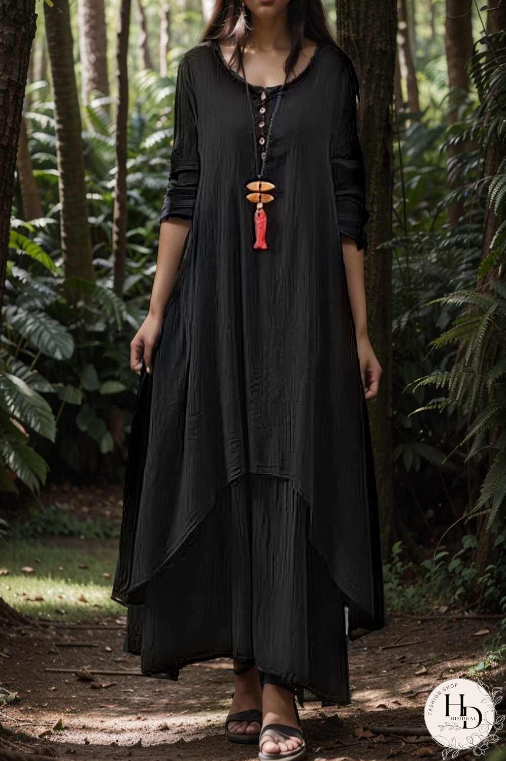 women s plus size casual dress swing dress solid color long dress maxi dress long sleeve button two piece v neck