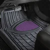 FH Group Automotive Floor Mats - Heavy-Duty Rubber Floor Mats for Cars, Universal Fit Full Set, Climaproof Floor Mats, Trimmable Floor Mats for Most Sedan, SUV, Truck Floor Mats Purple