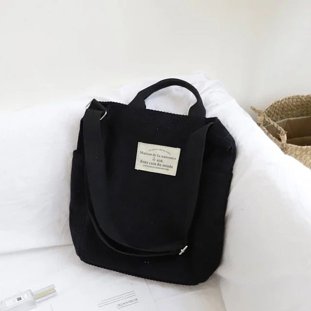 Corduroy Crossbody Shoulder Bags for Women Purses and Handbag Girls Fashion Large Capacity Shopper Casual Female Schoolbag Totes 110-1