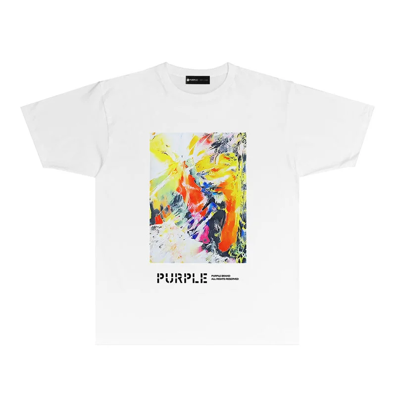 Purple 2023 new fashion T-shirt short sleeves