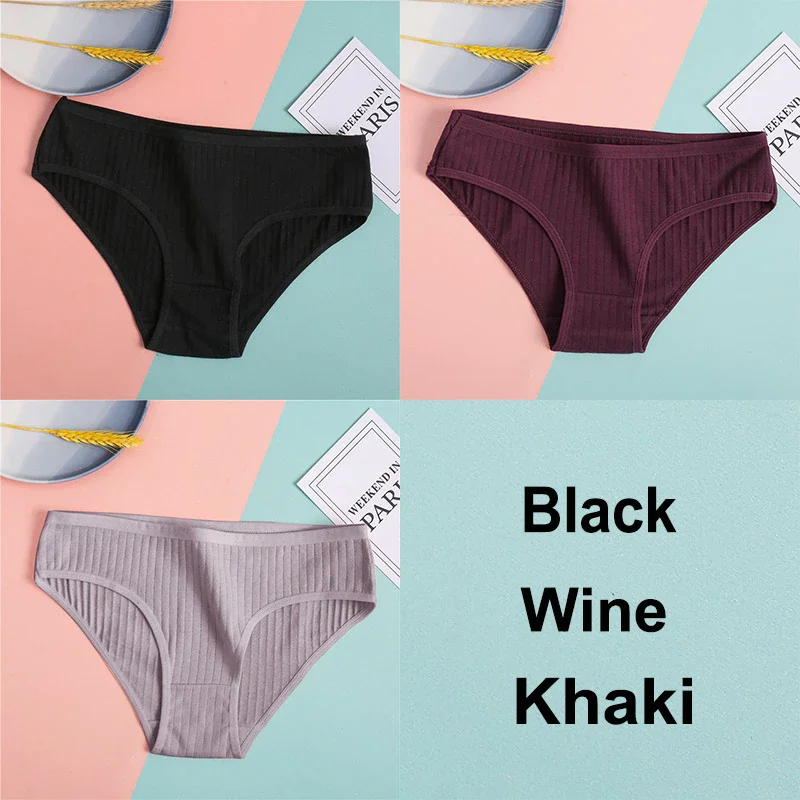Billionm Cotton Panties Women's Underwear Casual Solid Color Panties for Women Intimate Lingerie Sexy Briefs Female Underpants M-XL