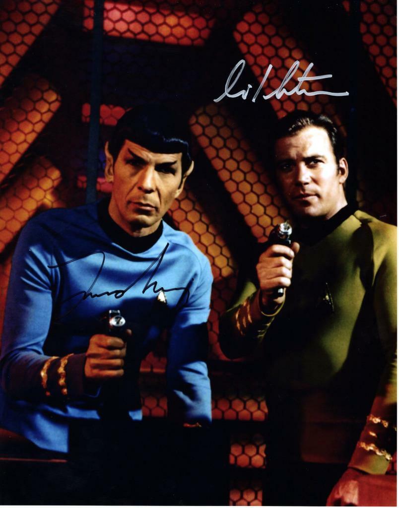 William Shatner Leonard Nimoy autographed 11x14 Picture signed Photo Poster painting and COA