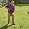 Thatch Rakes for Lawns 15.4 Inch Wide Lawn Rake for Leaves and Grass with Long Handle & 11 Curved Tines for Garden Yard Soil Loosening Grass Cleaning