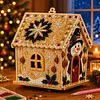 DIY Christmas House Pearl Painting Kit | 3D Wooden Holiday Decor