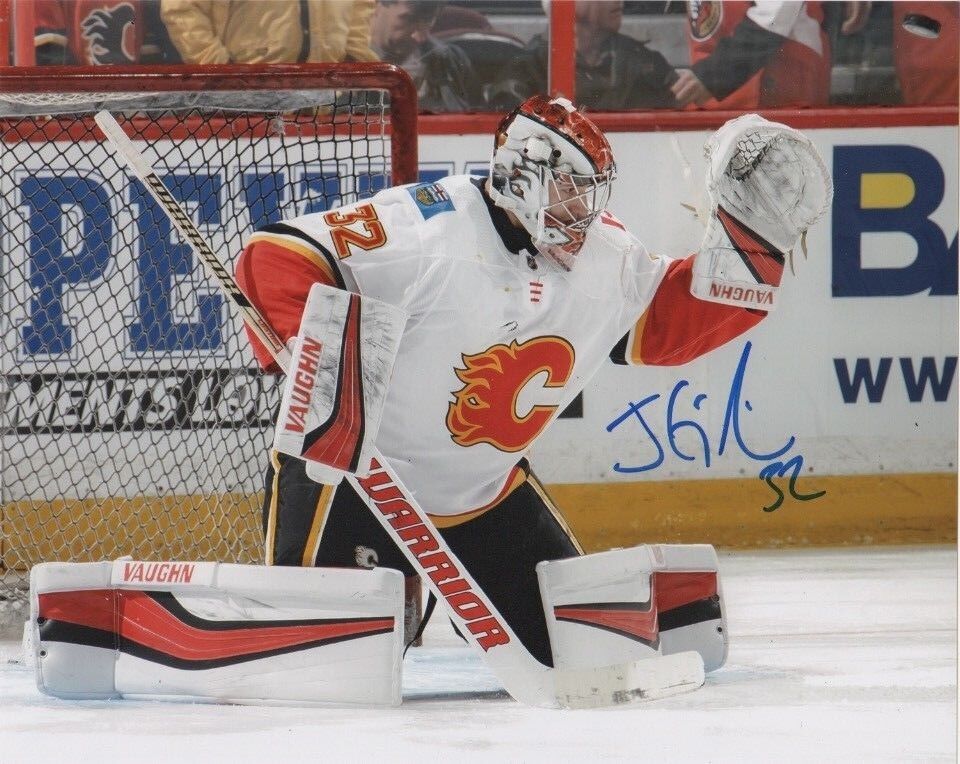 Calgary Flames Jon Gillies Autographed Signed 8x10 NHL Photo Poster painting COA #5