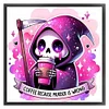 Halloween Drinking Death-11CT Stamped Cross Stitch 40*40cm/15.75*15.75in