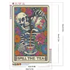(40*60cm)Skull Drink Tea Tarot - Full Round Drill Diamond Painting