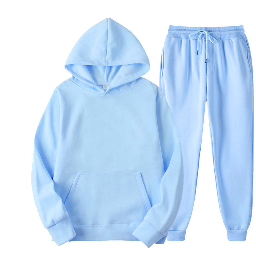 Huerhs costumes for women hot Women Tracksuit 2 Pieces Sets Hooded Sweatshirt +Drawstring Pants Male Hoodies Running Sportswear Men Men's Autumn Sportwear