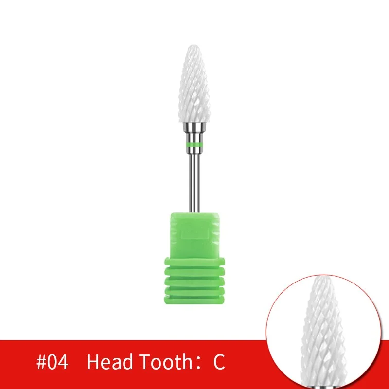 Nail Drill Bits Ceramic Milling Cutter Manicure Electric Nail Files Grinding Bits Mills Cutter Burr Pedicure Nail Art Tools-Nail Inspo