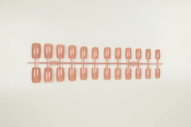 Solid Color Long Square Head Frosted Nail Art Patch Wearing Nail Piece Semi-finished Fake Nail Multicolor Strip Nail Art