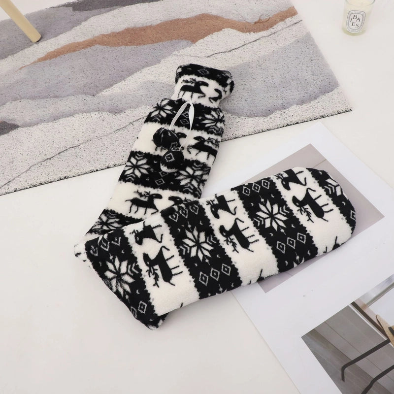 Hot Water Bag Spot BS Cartoon Warm Water Bag UK Christmas Plush Hand Warmer Long Water Filling Hot Water Bag