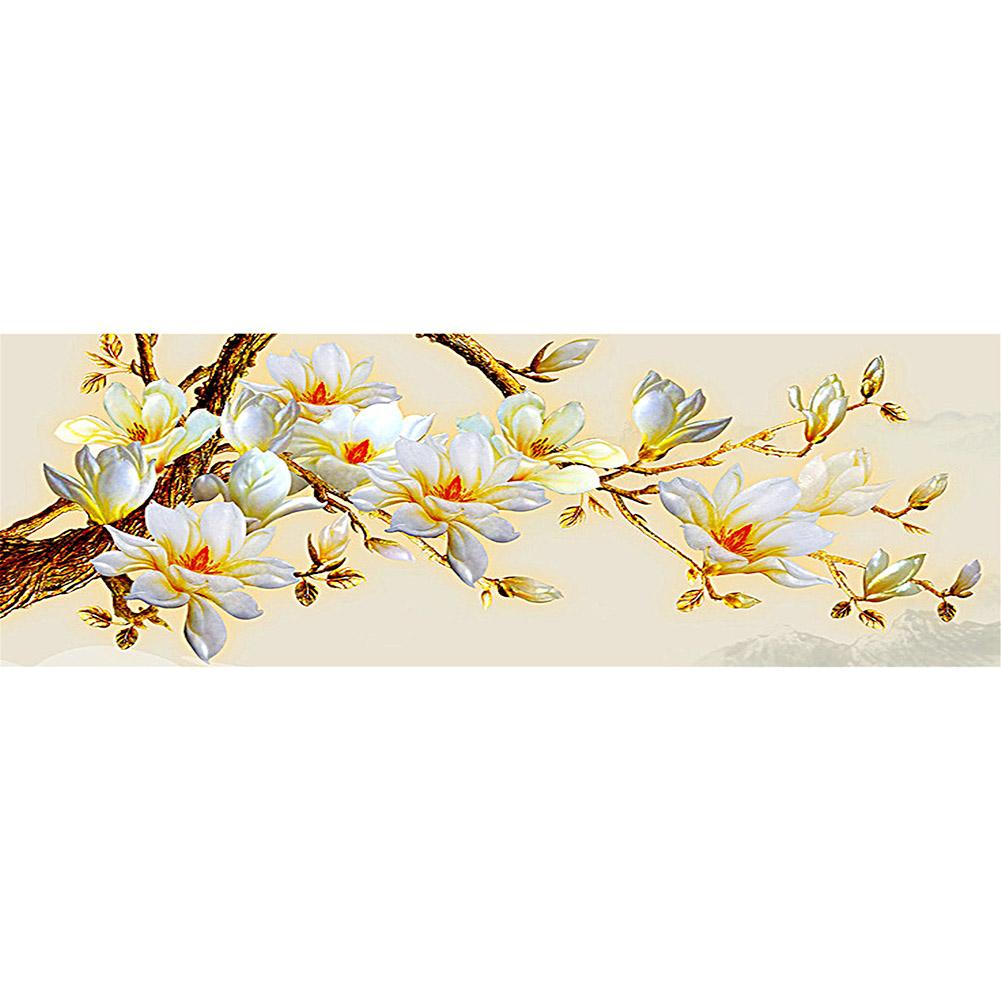 

80*30CM - Yellow Flower - Round Drill Diamond Painting, 501 Original