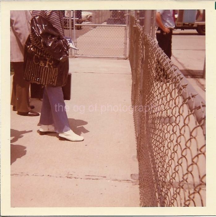 Legs And Torsos In Waiting FOUND COLOR Photo Poster painting Original Snapshot VINTAGE 010 10 A