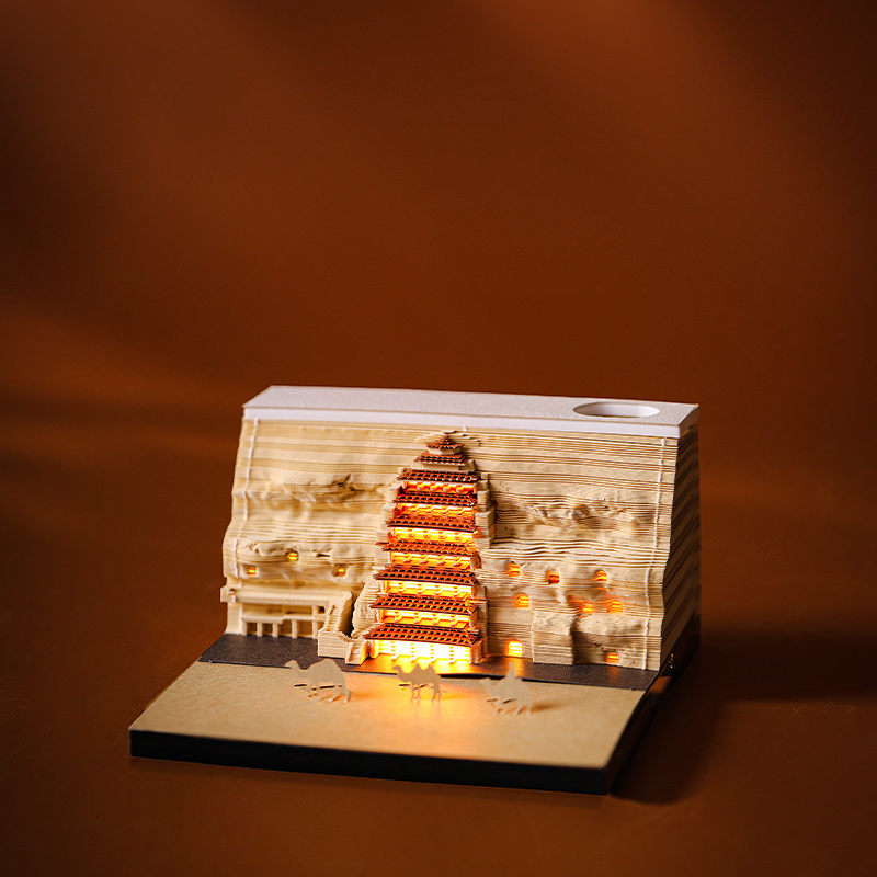 Dunhuang 3D Paper Sculpture Noteboard - Chinese Style Gift