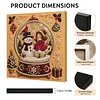 (20x20cm)mas Snow Globe DIY Pearl Painting Art With Inner Wooden Framed Kit