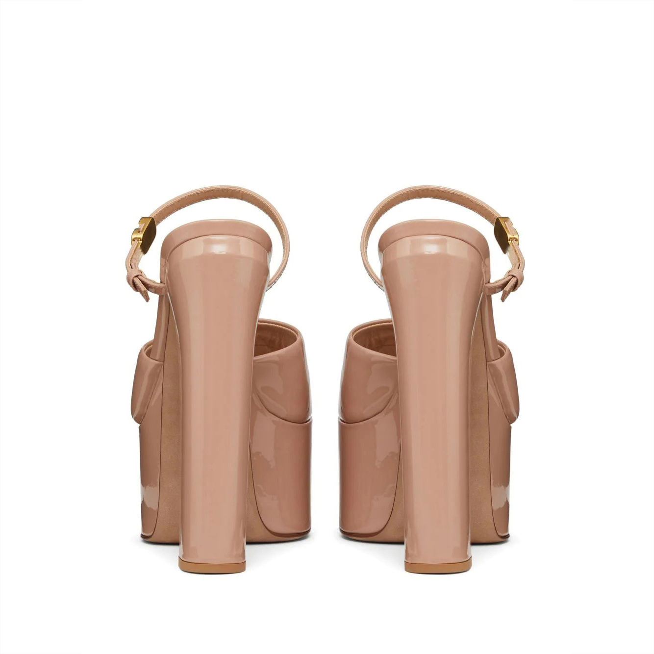 150mm Thick heel round toe buckle waterproof platform open toe one-strap sandals high heel sandals-MERUMOTE