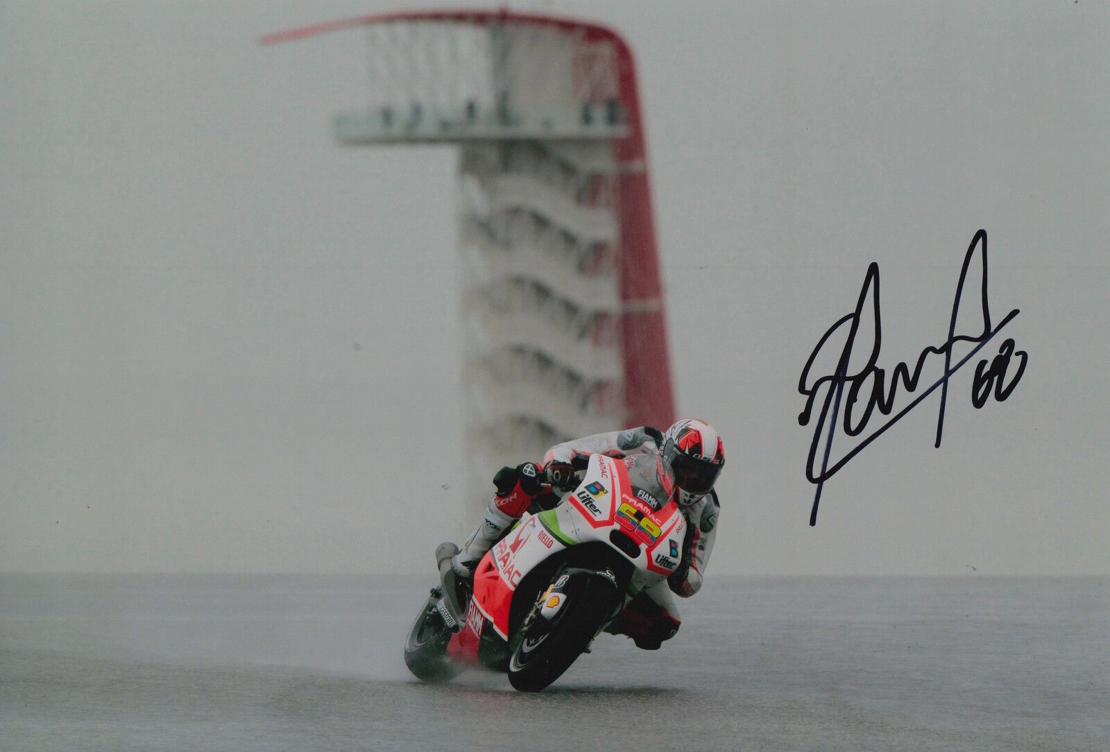 Yonny Hernandez Hand Signed Pramac Ducati 12x8 Photo Poster painting 2015 MotoGP 7.