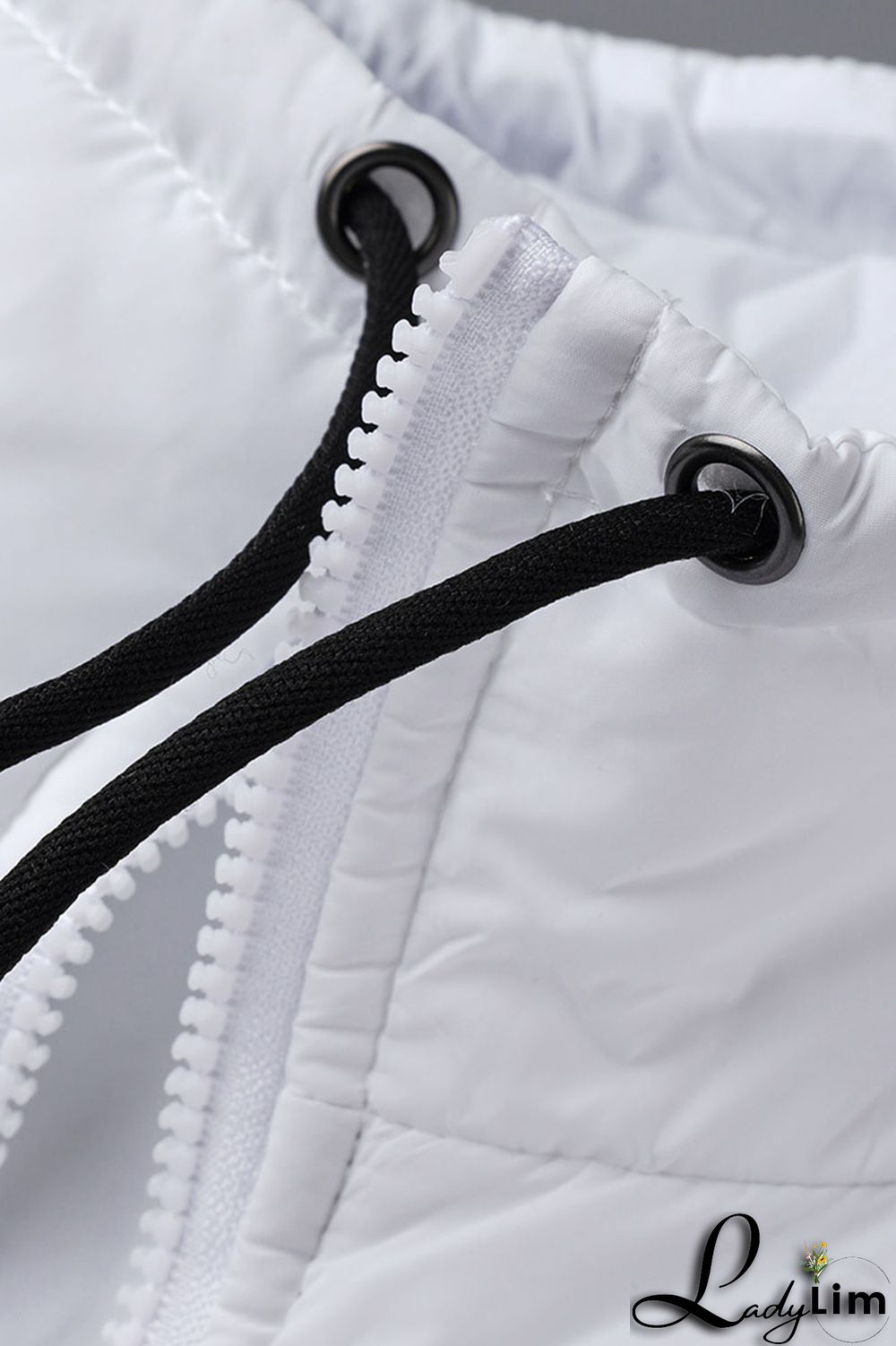 Tangerine Red Casual Street Solid Patchwork Draw String Buttons Zipper Outerwear