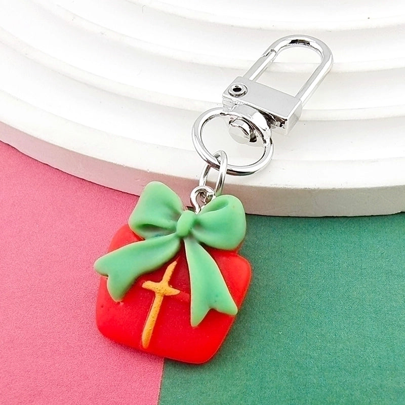 Cute Minimalist Snowman Snowflake Elk Alloy Resin Christmas Keychain