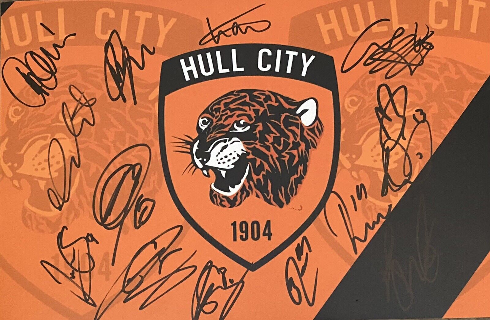 Hull City Photo Poster painting Signed By 2021/22 Squad Inc Longman, Huddlestone, Baxter