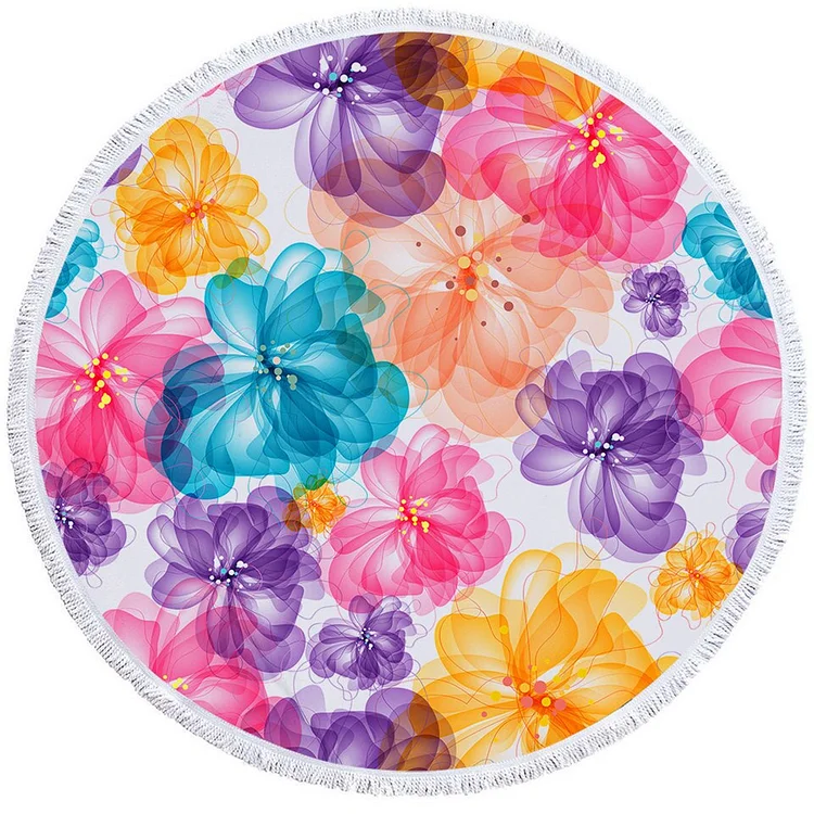 Flowers - Circle Tapestry - 1.5M