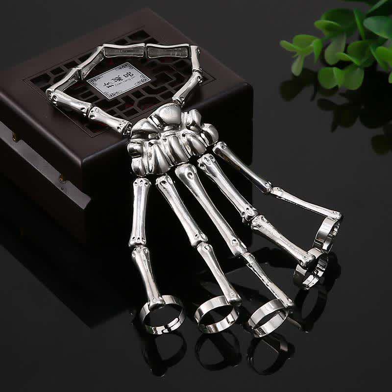 Skeleton Pattern Design Folding Rings Bracelet