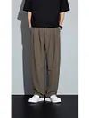 Men's Spring New Dress Pants Premium Drape Wrinkle Resistant Straight Wide Leg Casual Trousers